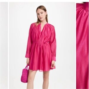 Rebecca Taylor Fuchsia Long Sleeve Dress